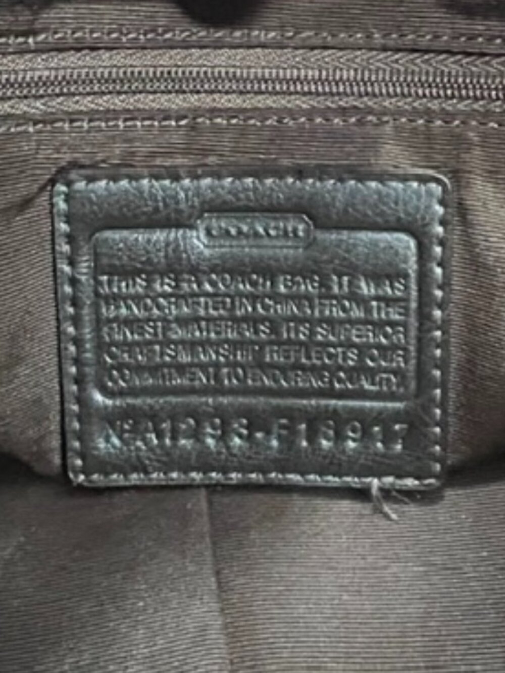 COACH PEYTON HERITAGE TOTE F18917 TAN / DRK BROWN - Picture 12 of 16